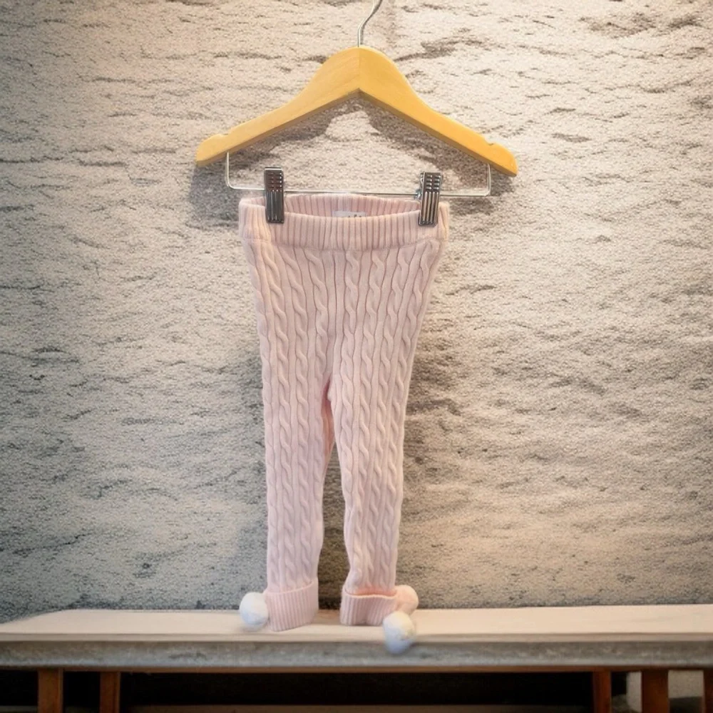 Mud Pie Cable Knit Leggings For Baby Girls